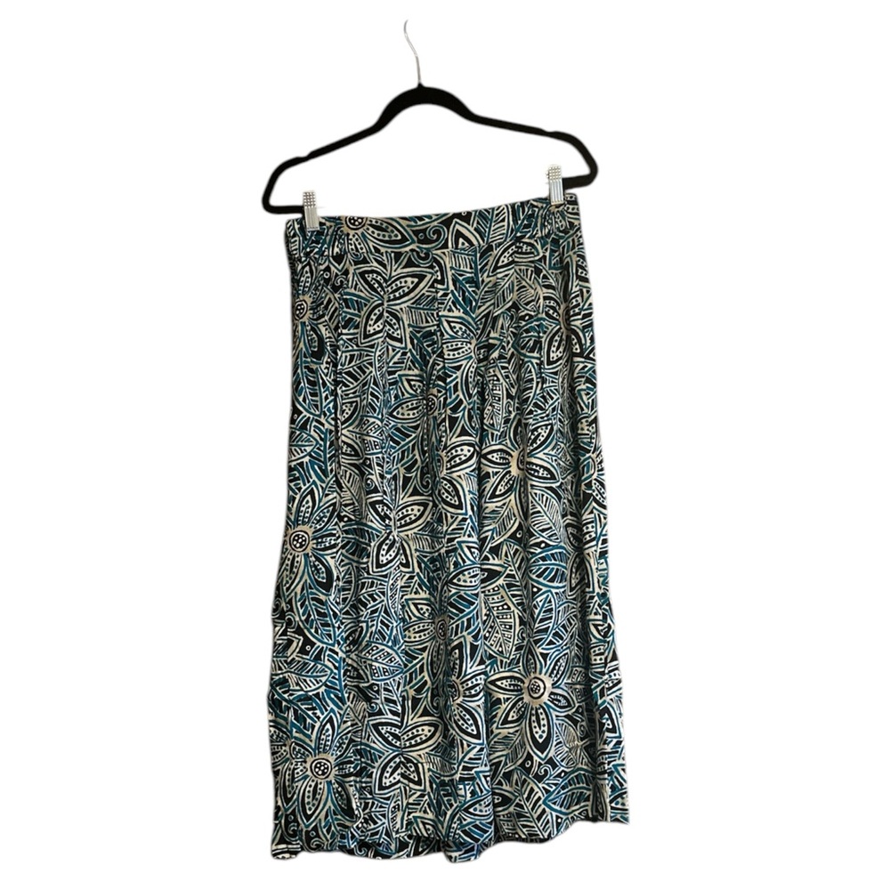 Vintage Botanical Midi Skirt, Size L - Picture 2 of 3
